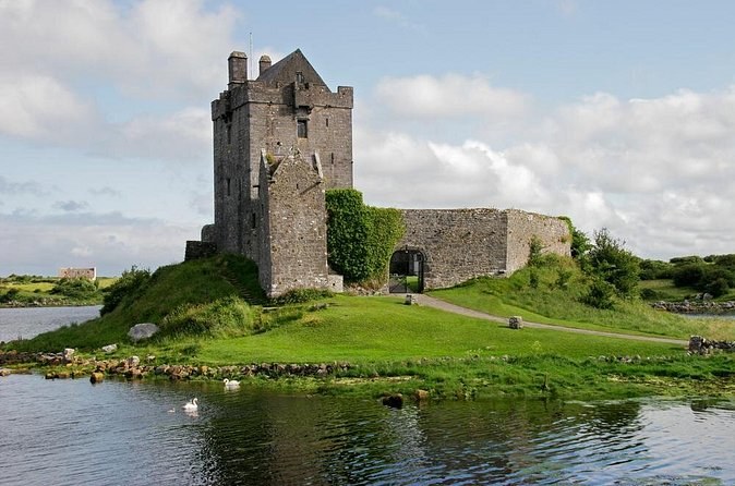 Dunguaire Castle on the shore at Kinvara, passed on the road south from Galway